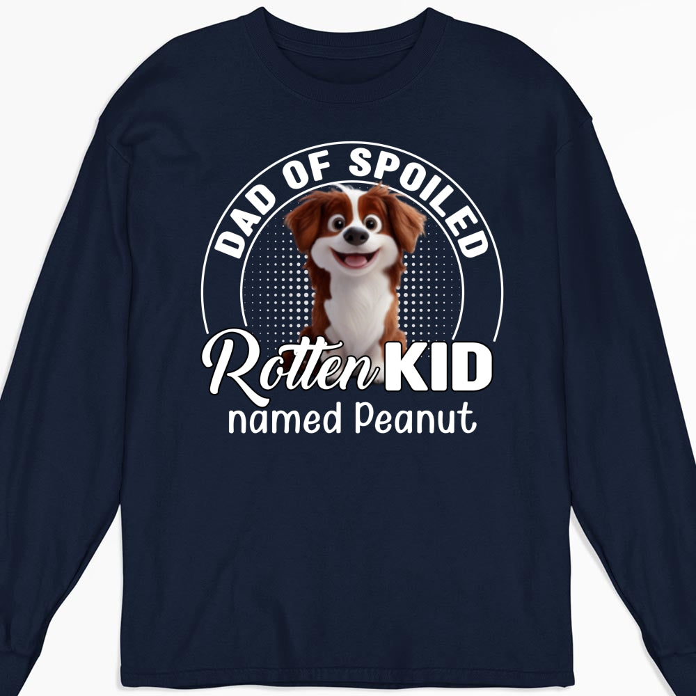 Spoiled Rotten Pet Chibi Cartoon - Personalized Custom Unisex 6.0 oz Long Sleeve T-shirt