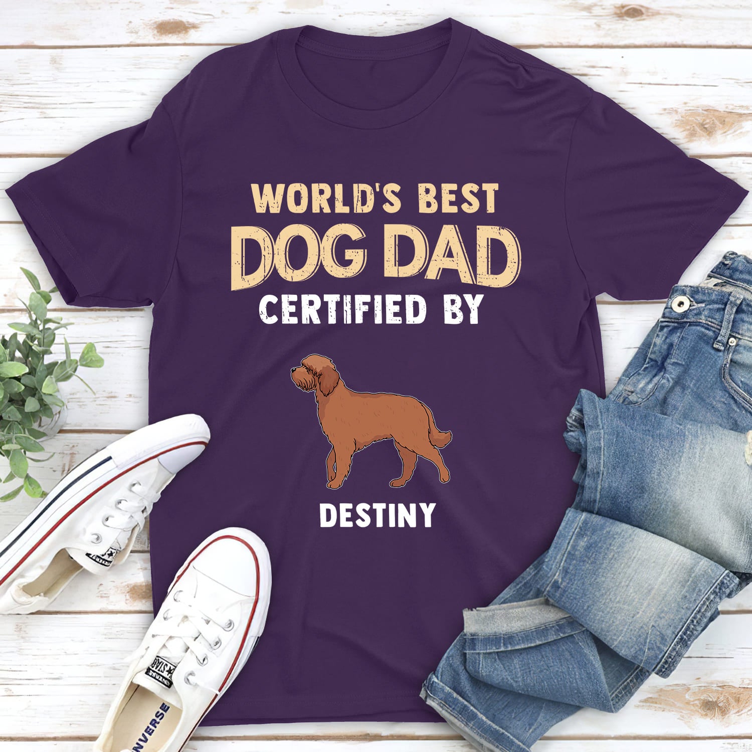 Certified Dog Parent - Personalized Custom Unisex 5.3 oz T-shirt for Pet Lovers