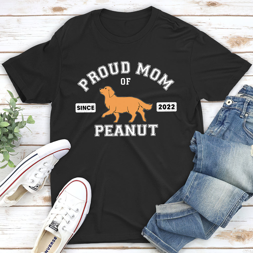 Personalized Custom Unisex Proud Mom/Dad Walking T-shirt - Ideal Gift for Pet Lovers