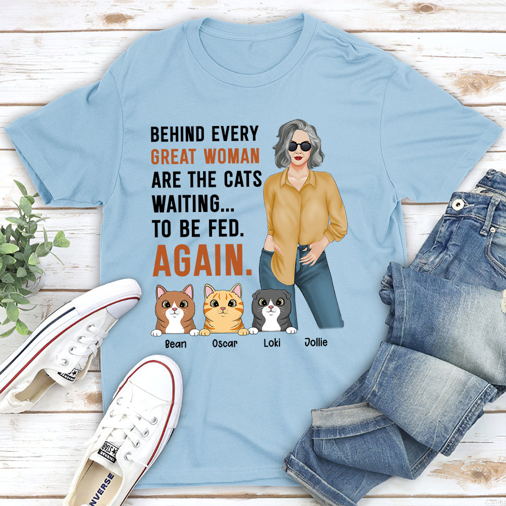 Waiting To Be Fed - Customizable Personalized Unisex T-shirt for Pet Lovers