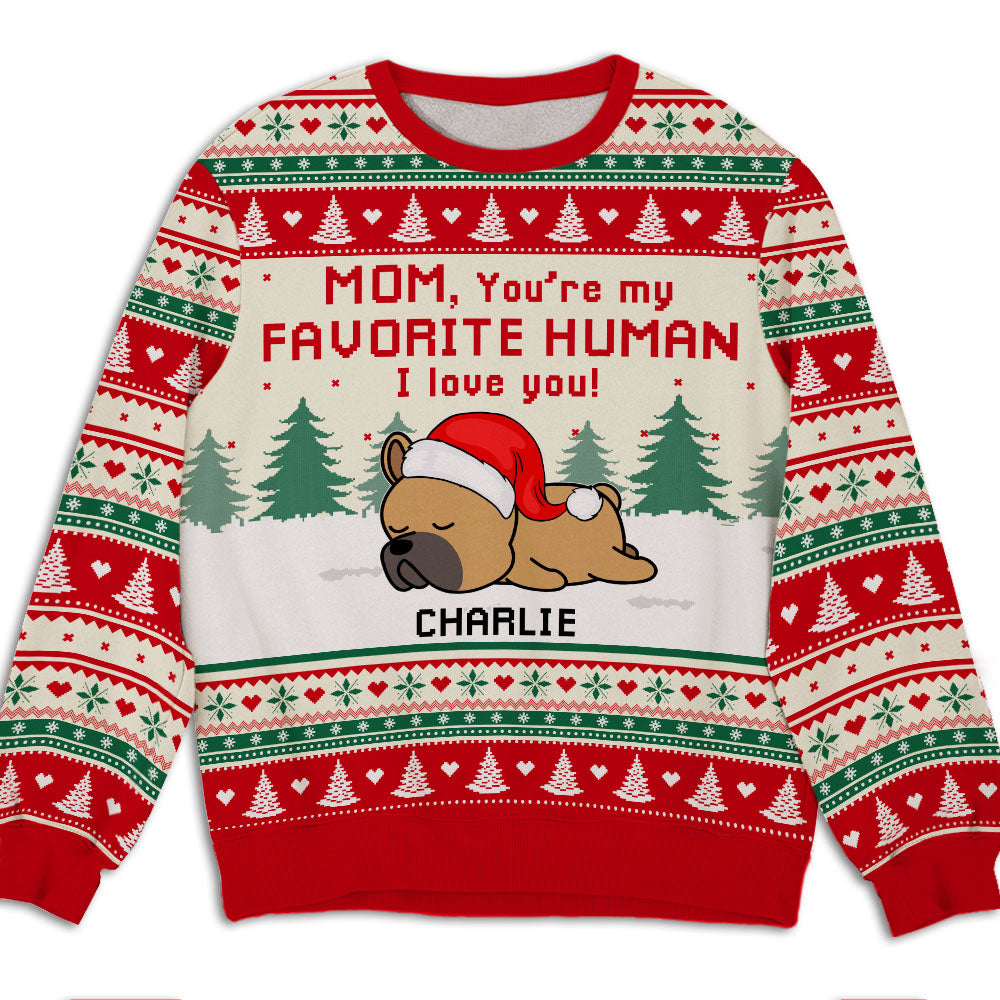 To My Favorite Human - Personalized Custom All-Over-Print Unisex 8.8 oz Polyester Blend Sweatshirt