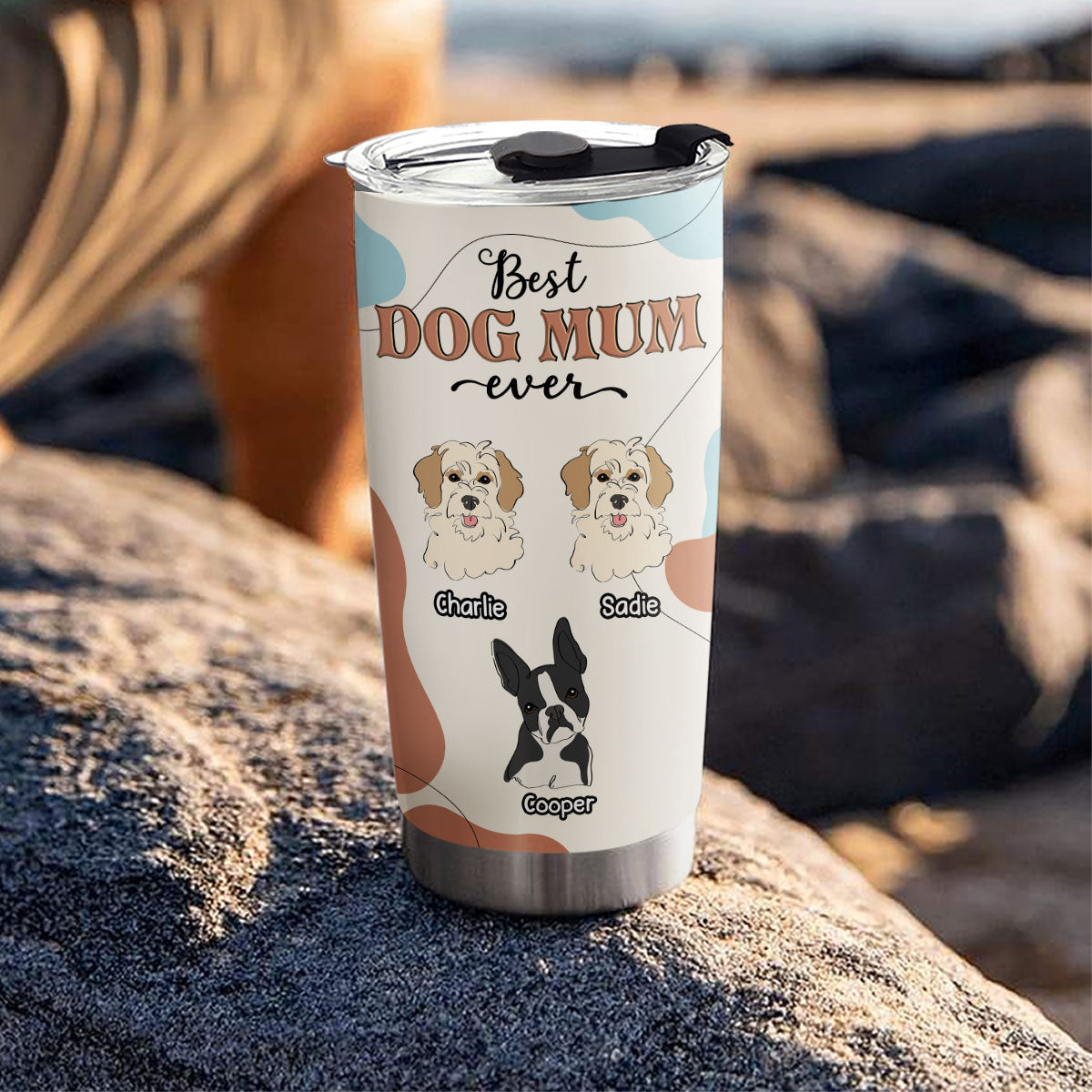 Best Dog Mom Dad Ever Personalized Custom 20oz Stainless Steel Tumbler with Thousands of Cool Designs