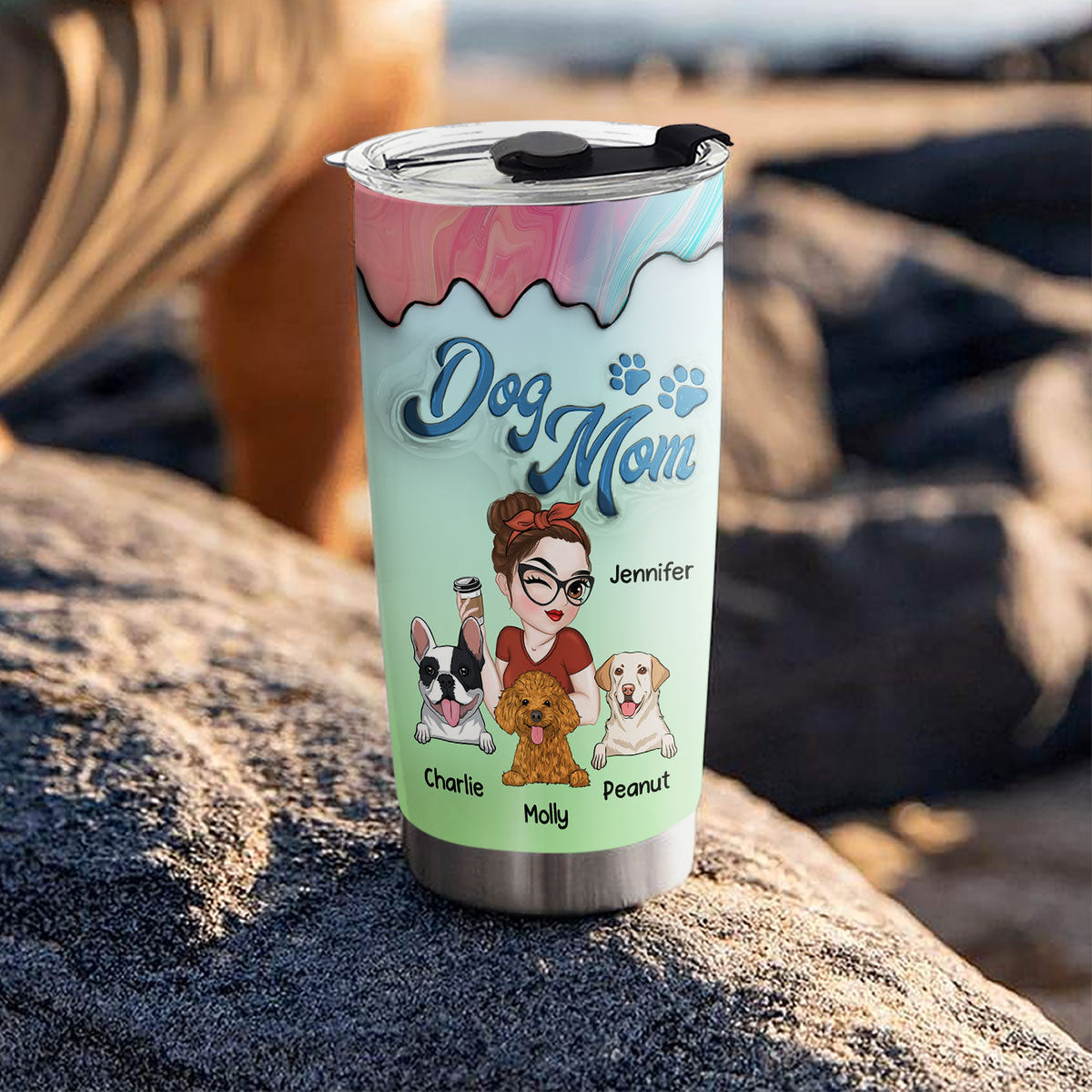 My Lovely Dog - Customizable 3D Inflated Effect Personalized 20oz Stainless Steel Tumbler