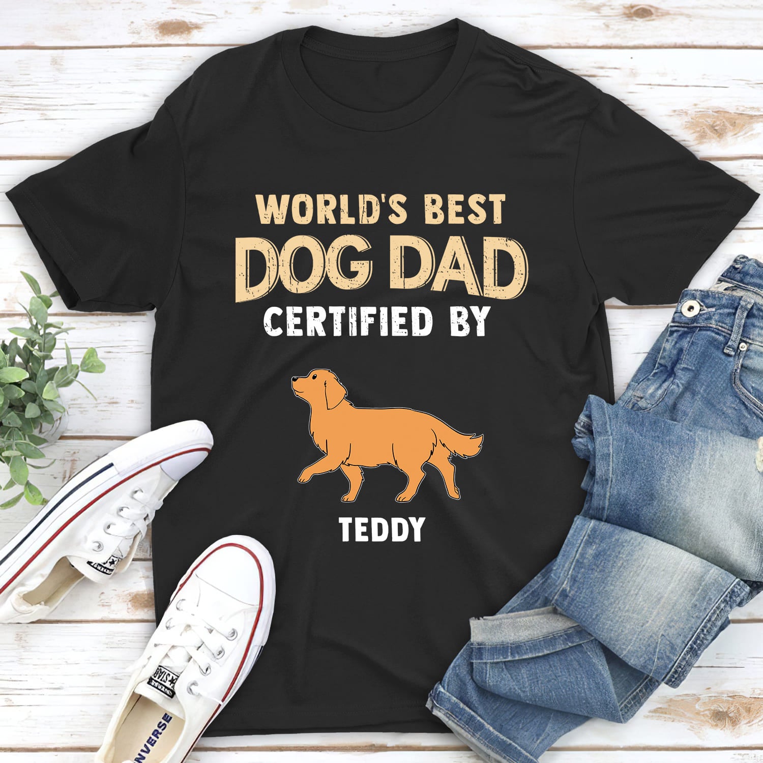 Certified Dog Parent - Personalized Custom Unisex 5.3 oz T-shirt for Pet Lovers