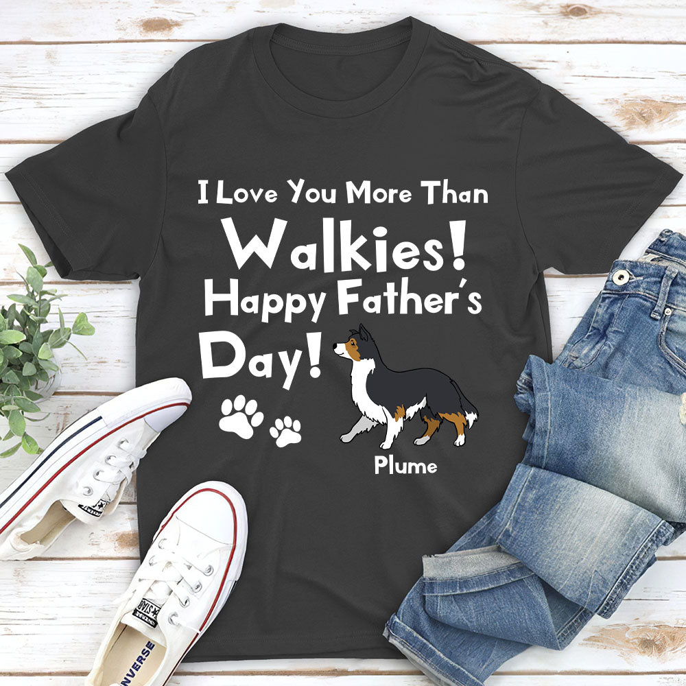 Love Walkies - Personalized Custom Unisex 5.3 oz T-shirt for Pet Lovers