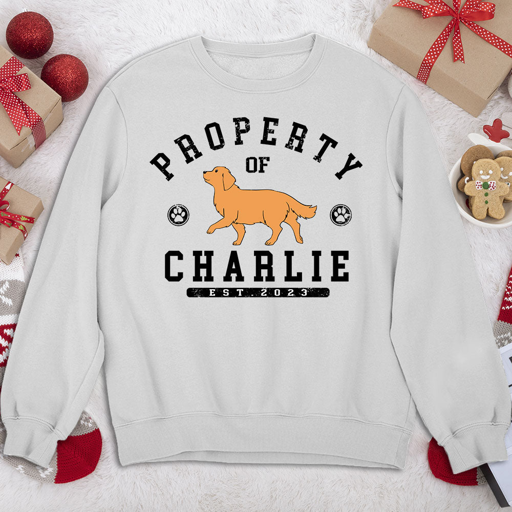 Pet Property - Customizable Personalized Unisex 8.0 oz Sweatshirt for Pet Lovers