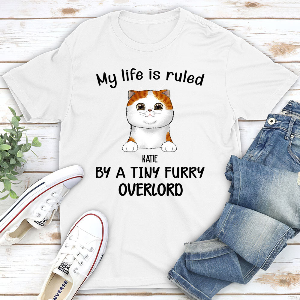 Ruled By Cats - Personalized Custom Unisex Heavy Cotton T-shirt for Pet Lovers