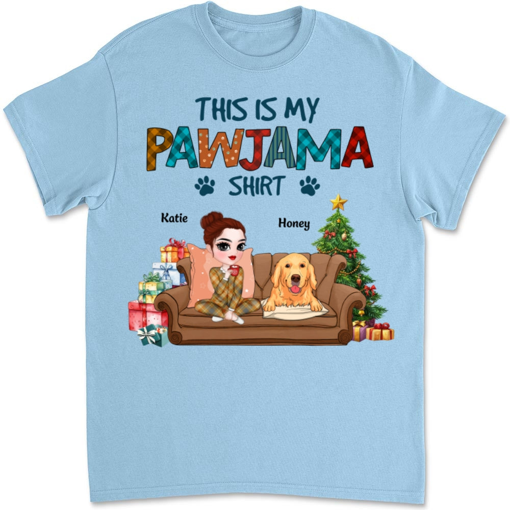 My Pawjama Personalized Custom Unisex 5.3 oz Sleepshirt T-Shirt - Ideal Gift for Pet Lovers