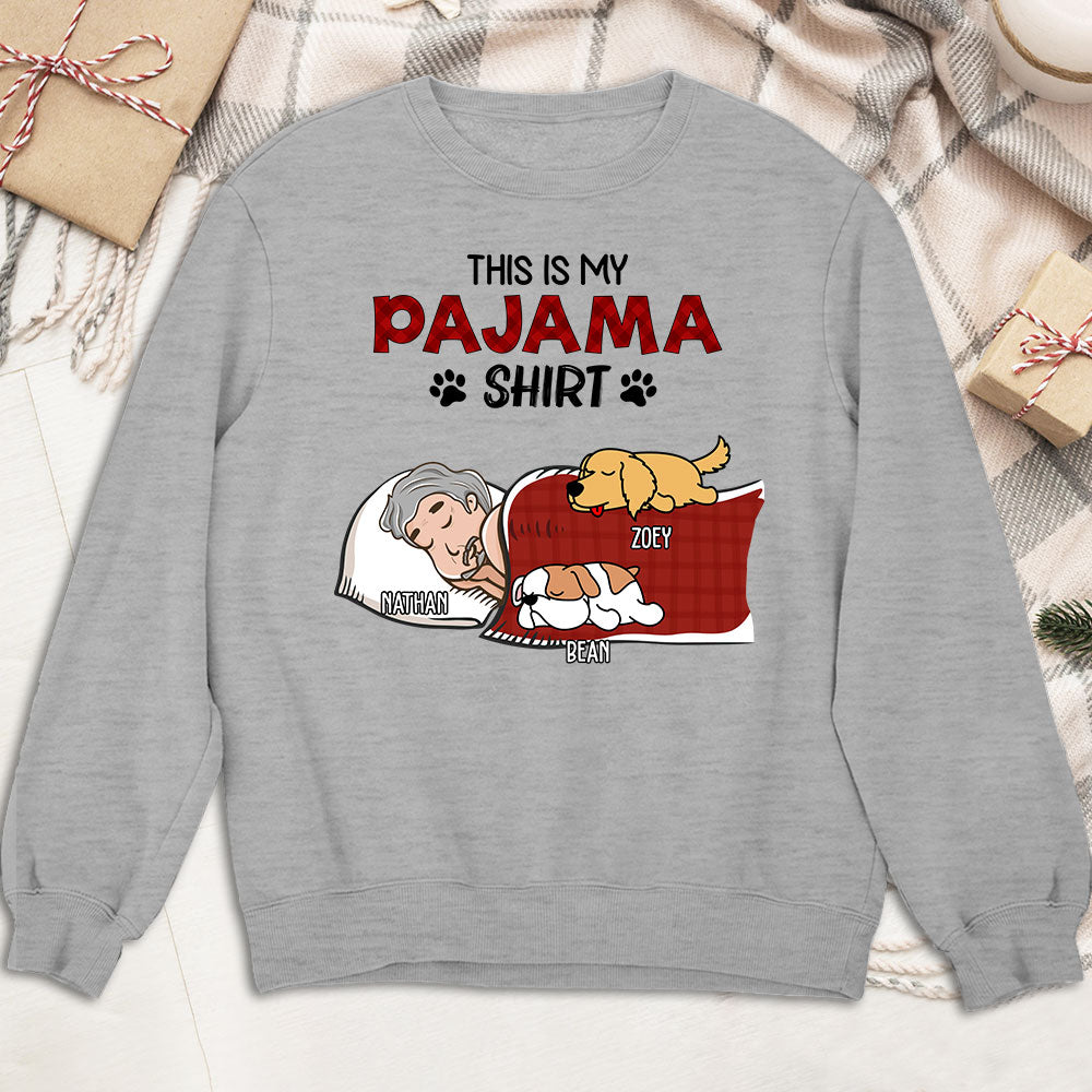 Personalized Custom Sleeping Pajama Sweatshirt - Ideal for Pet Lovers