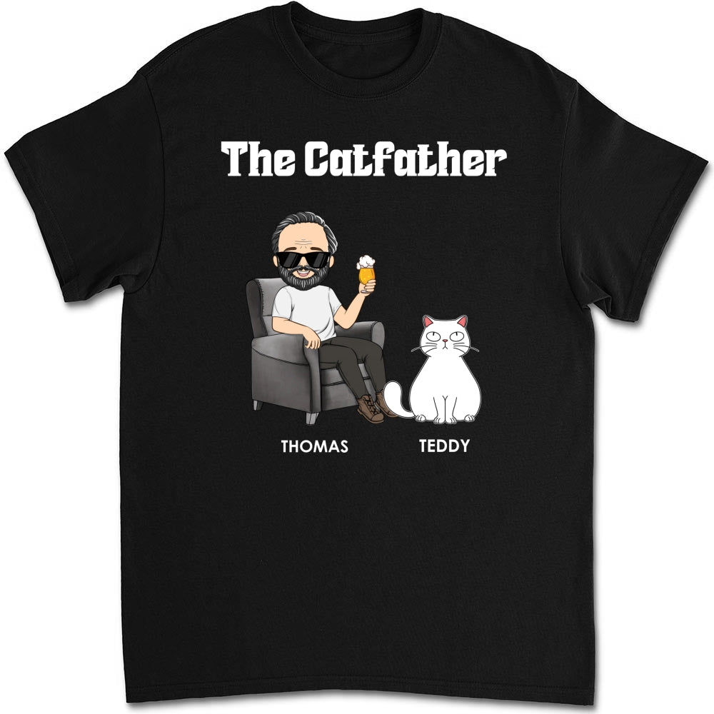 The Catfather - Stylish Personalized Custom Unisex 5.3 oz T-shirt for Pet Lovers