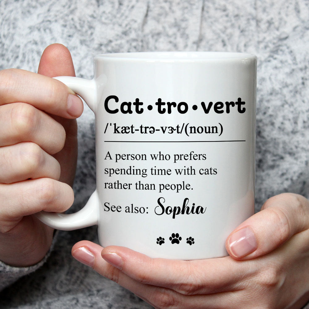 Cattrovert - Unique Personalized Custom Coffee Mug for All Beverages