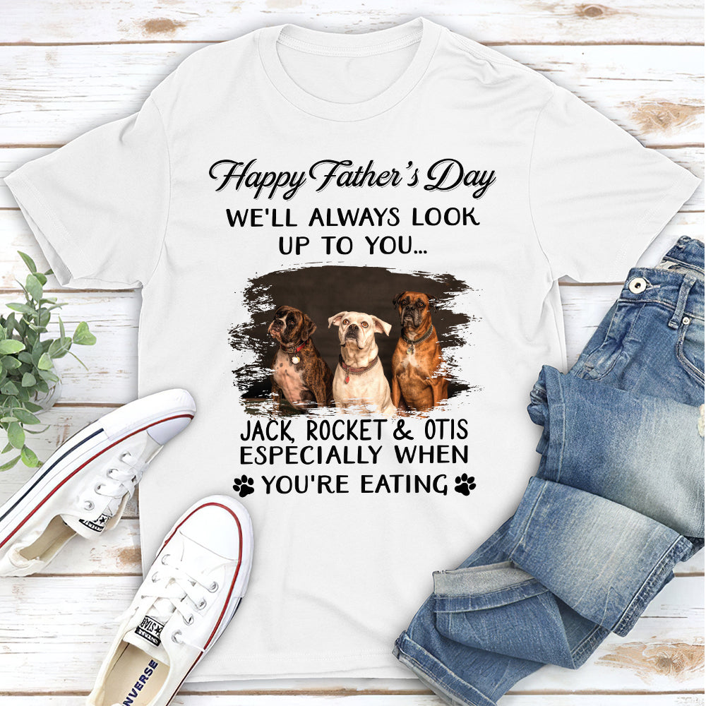 Unique Personalized Custom Unisex 'I'll Always Look Up To You' Photo T-shirt