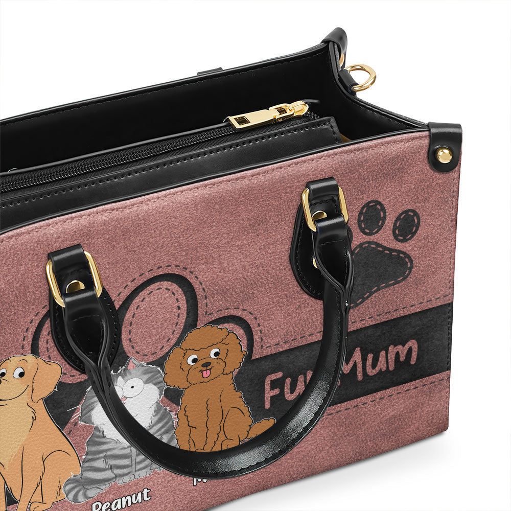 Elegant Personalized Custom Leather Handbag for Pet Moms