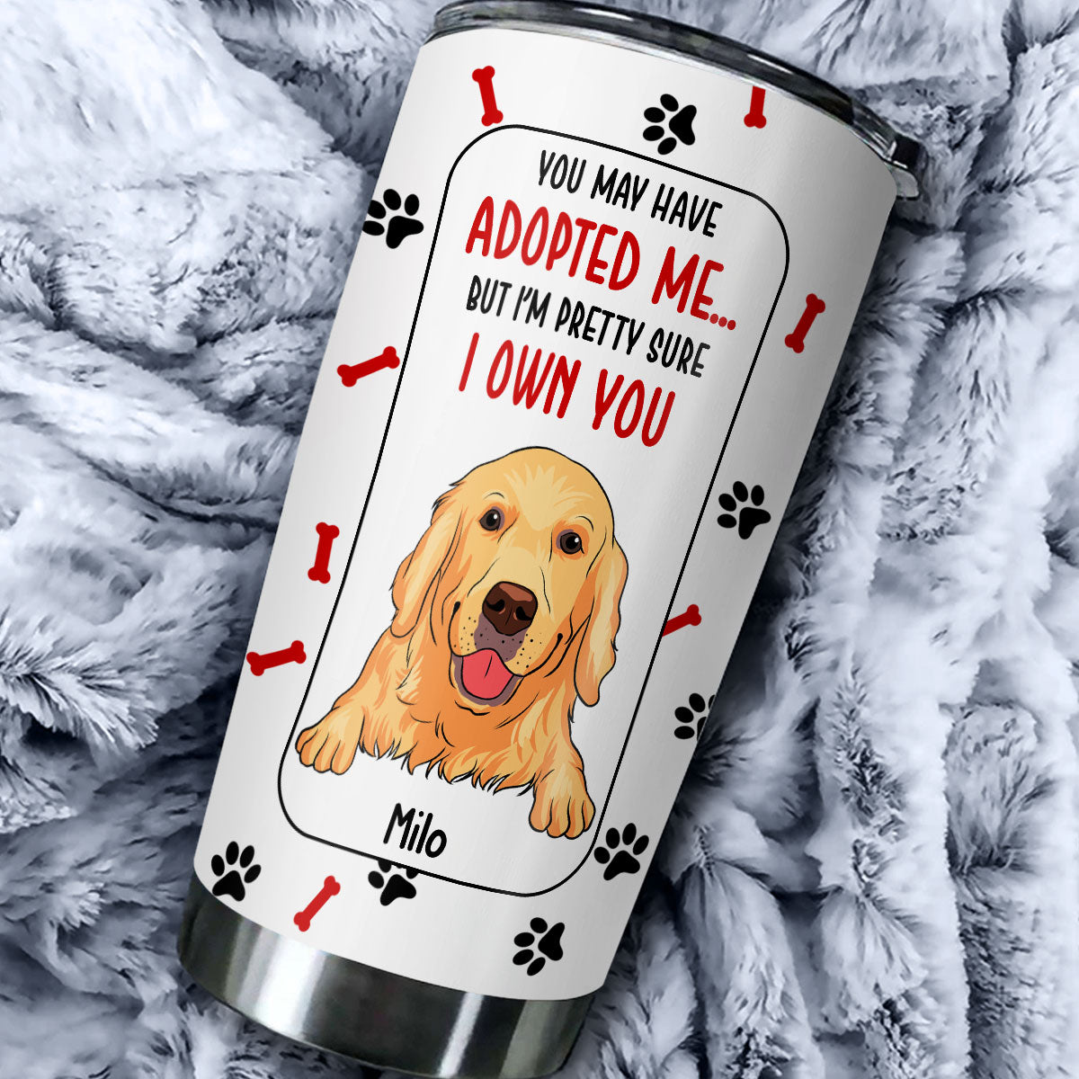 Adopted Us - 20oz Personalized Custom Stainless Steel Tumbler with Thousands of Cool Designs