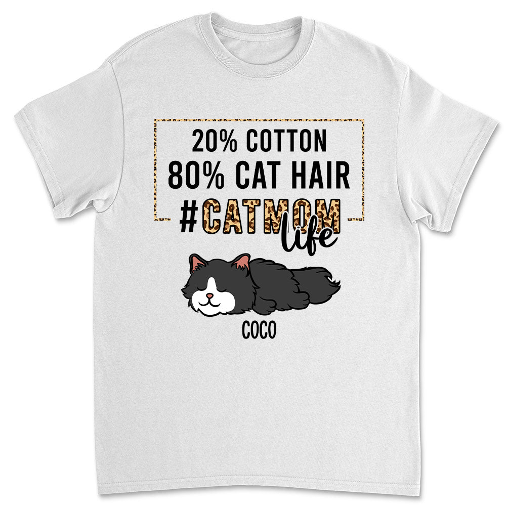Cat Mom Life - Personalized Custom Unisex 5.3 oz T-shirt for Pet Lovers
