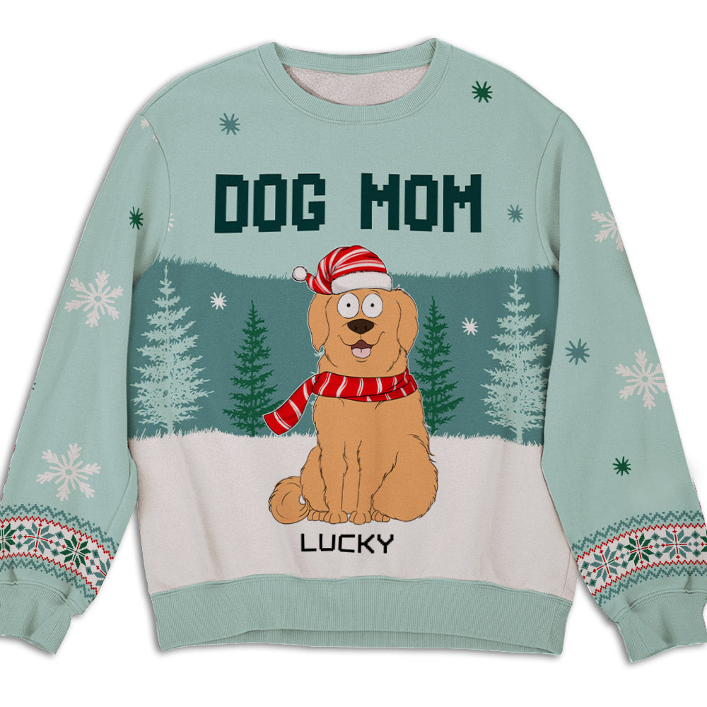 Fur Dad Forest - Personalized Custom All-Over-Print Unisex 8.8 oz Polyester Blend Sweatshirt