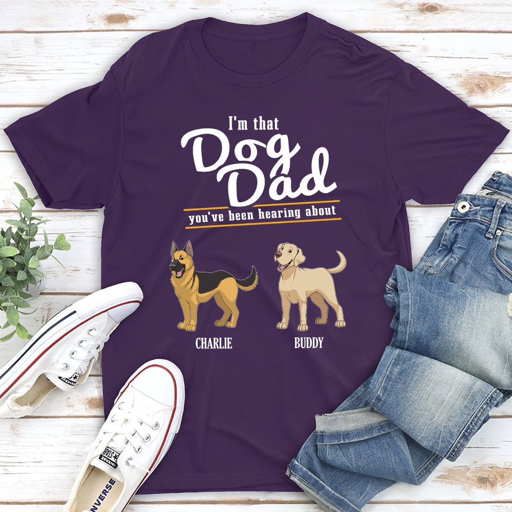 That Dog Dad - Personalized Custom Unisex 5.3 oz T-shirt for Pet Lovers