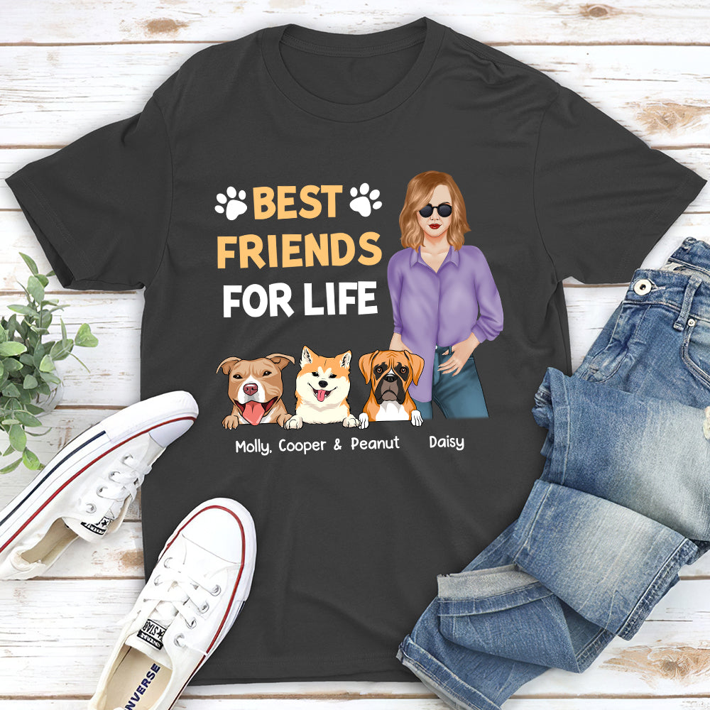 Best Friends For Life - Personalized Custom Unisex 5.3 oz T-shirt - Ideal Gift for Pet Lovers