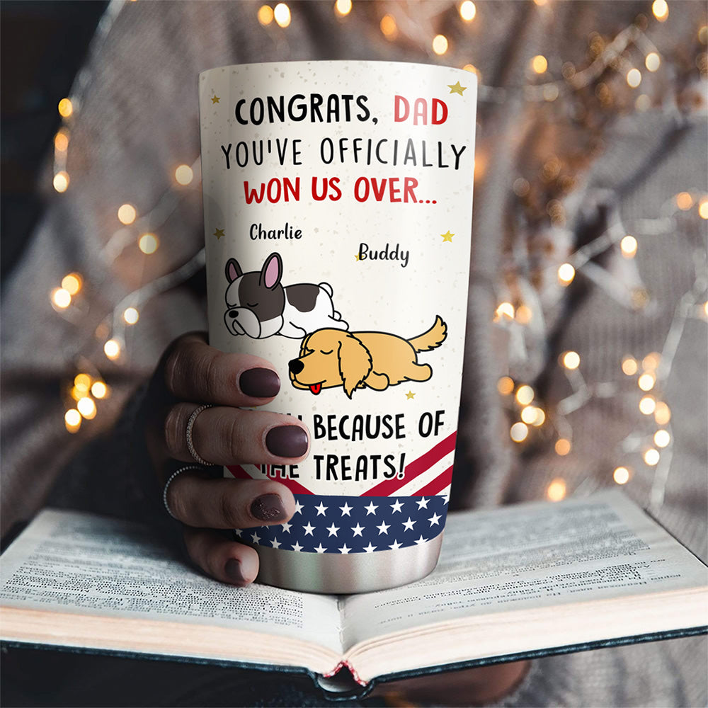 Congrats Dog Dad Mom - Personalized Custom 20oz Stainless Steel Tumbler with Thousands of Cool Designs