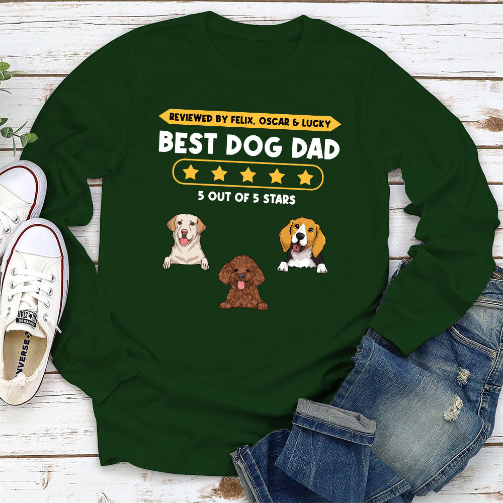 Dog Review - Customizable Personalized Long Sleeve Unisex T-shirt