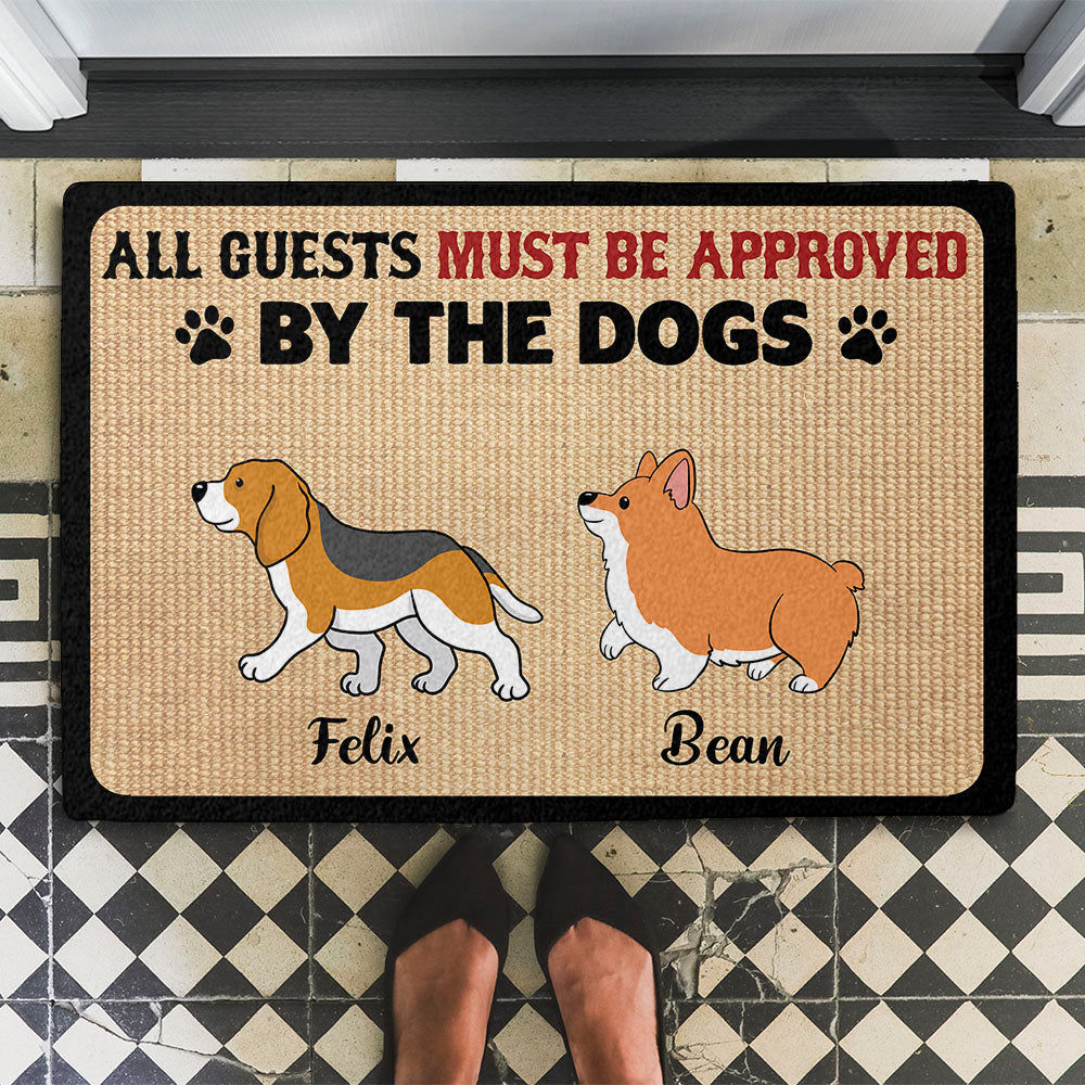 Approved By Dogs - Personalized Custom Doormat with Sublimation Printing and Multiple Sizes