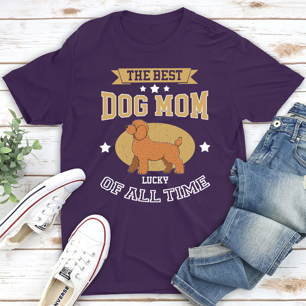 Best Dad All Time - Customizable Personalized Unisex Cotton Blend T-shirt for Pet Lovers