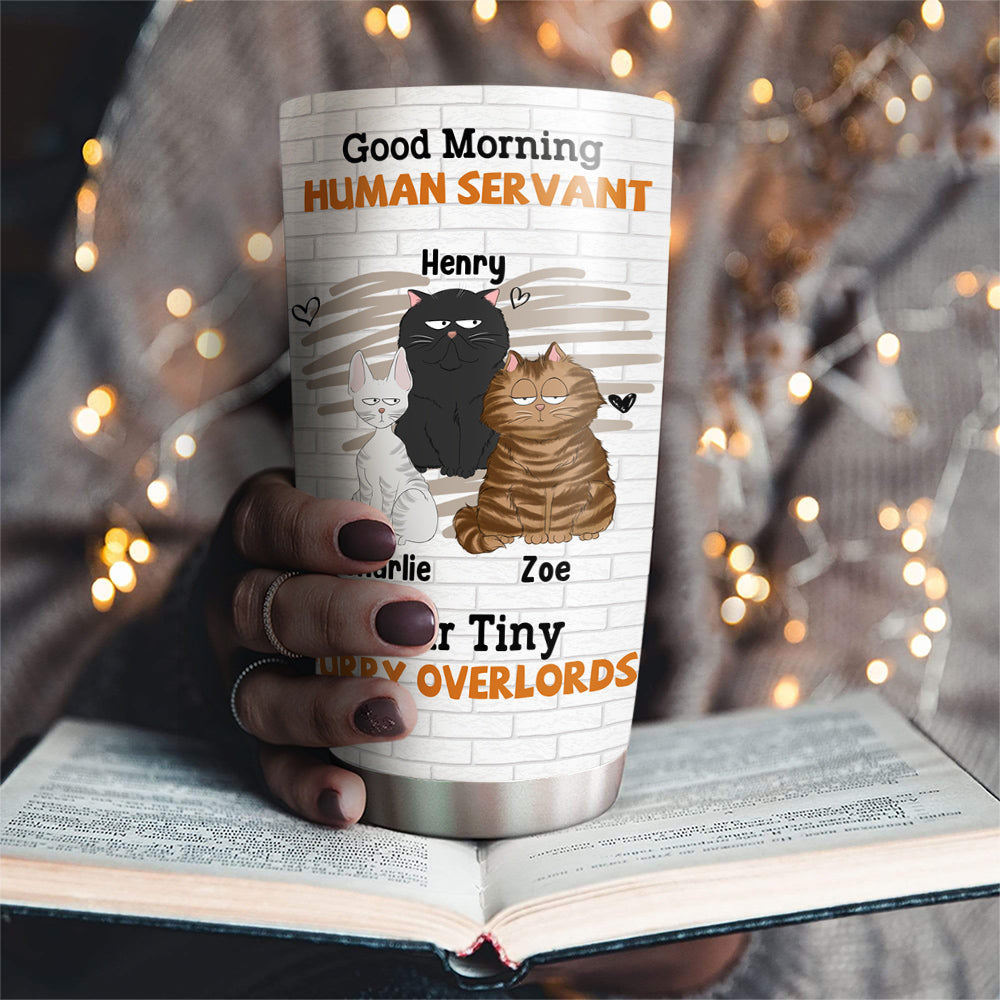 Tiny Cat Overlord - Personalized Custom 20oz Stainless Steel Tumbler with Thousands of Cool Designs
