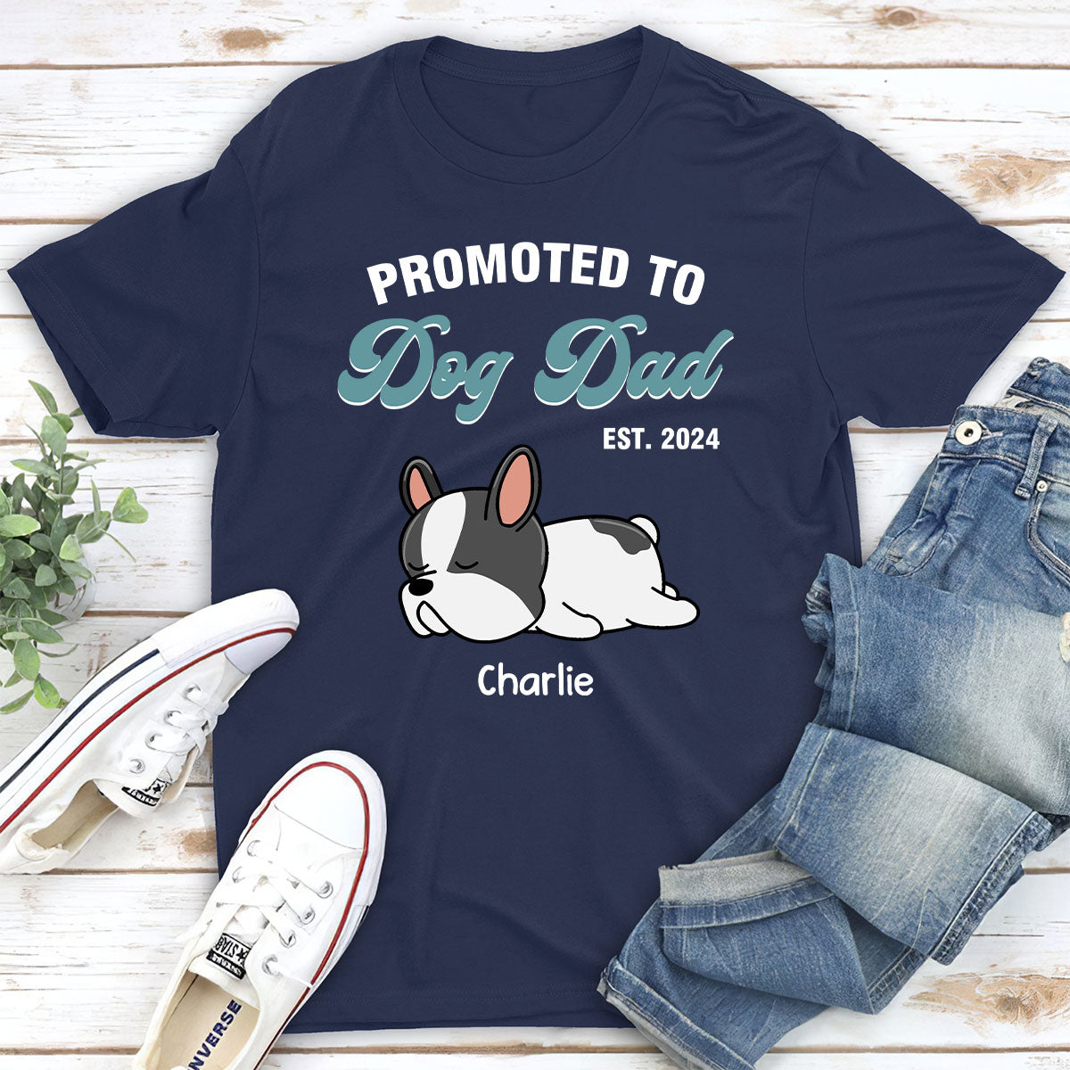 Promoted To - Personalized Custom Unisex 5.3 oz T-shirt for Pet Lovers