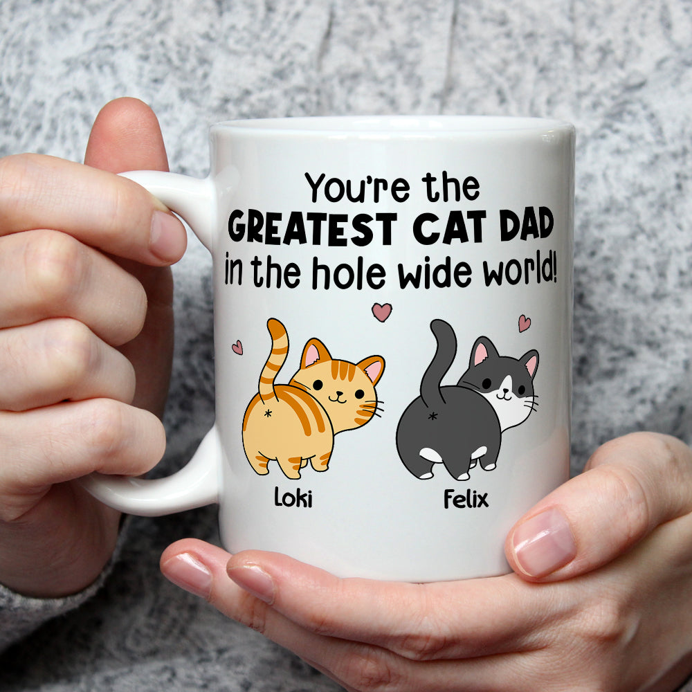 Greatest Cat Mom - Premium Personalized Custom Coffee Mug for Cat Lovers