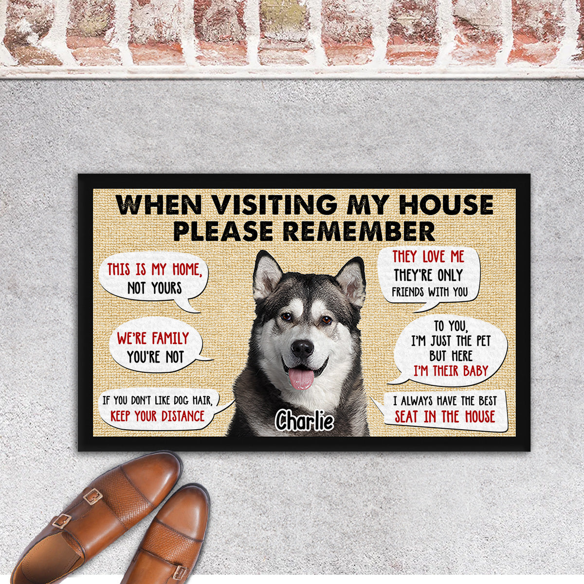 Personalized Pet Photo Doormat - Customize with Your Cat or Dog's Picture