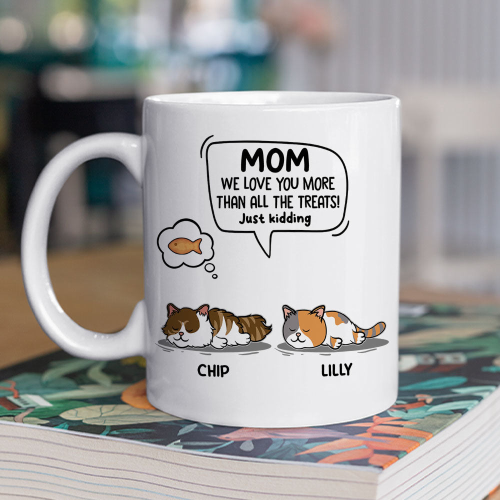 Cat Just Kidding - Personalized Custom Coffee Mug for Pet Lovers (11oz & 15oz)