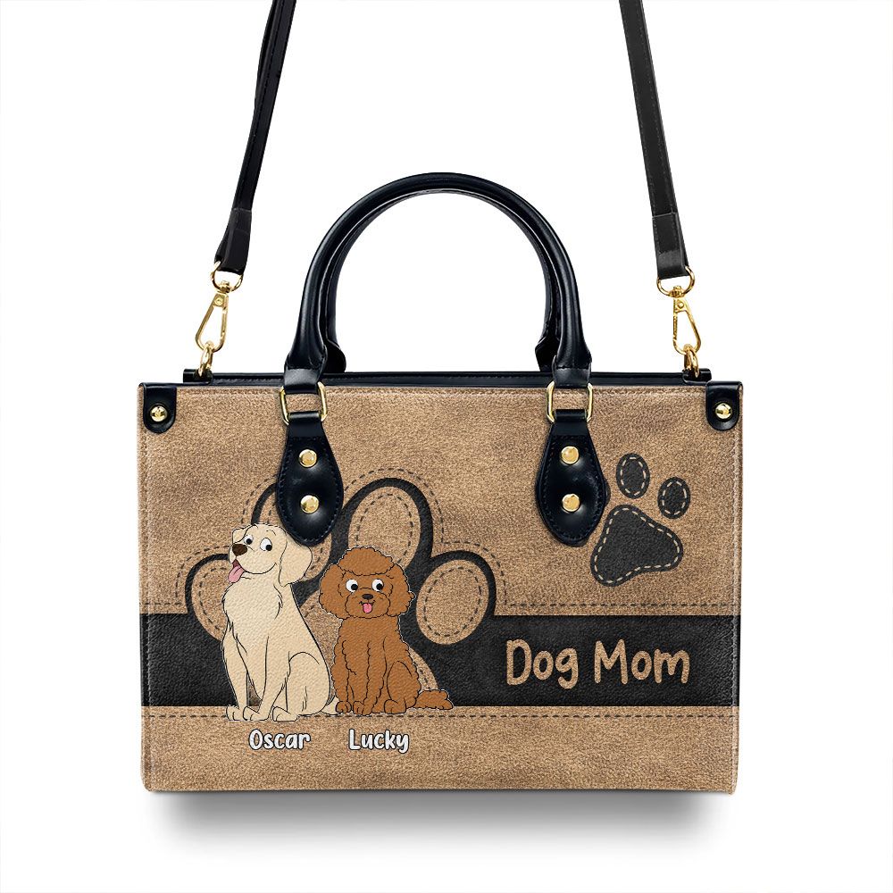 Elegant Personalized Custom Leather Handbag for Pet Moms