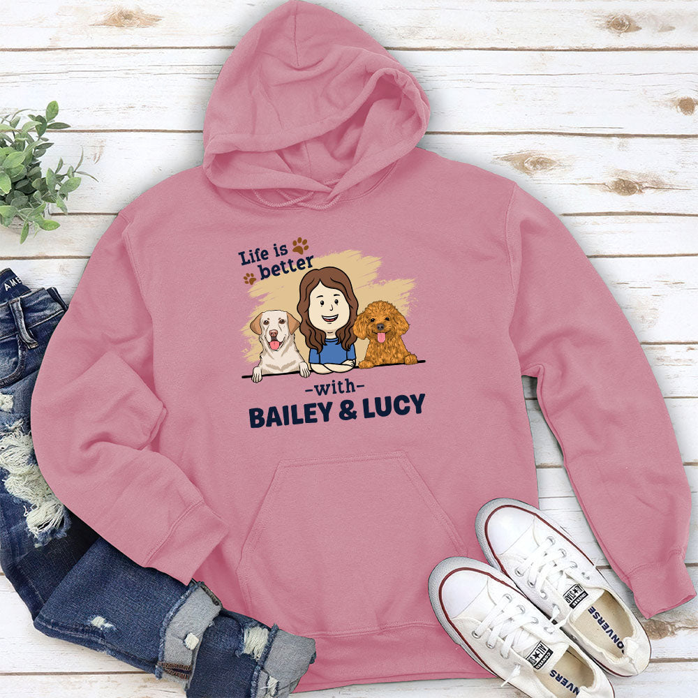 With Dog – Personalized Custom Unisex 8.0 oz Hoodie for Pet Lovers