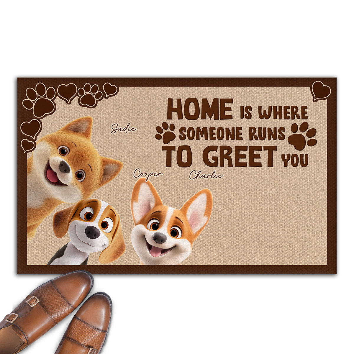 Greet You - Personalized Custom Pet Picture Doormat for Home and Garden