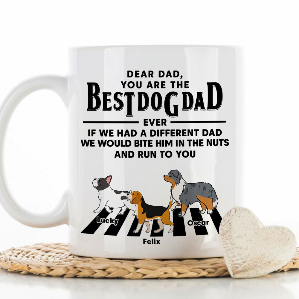 Personalized Custom Coffee Mug - Dogs Run To You (Up To 4 Dogs) for Pet Lovers