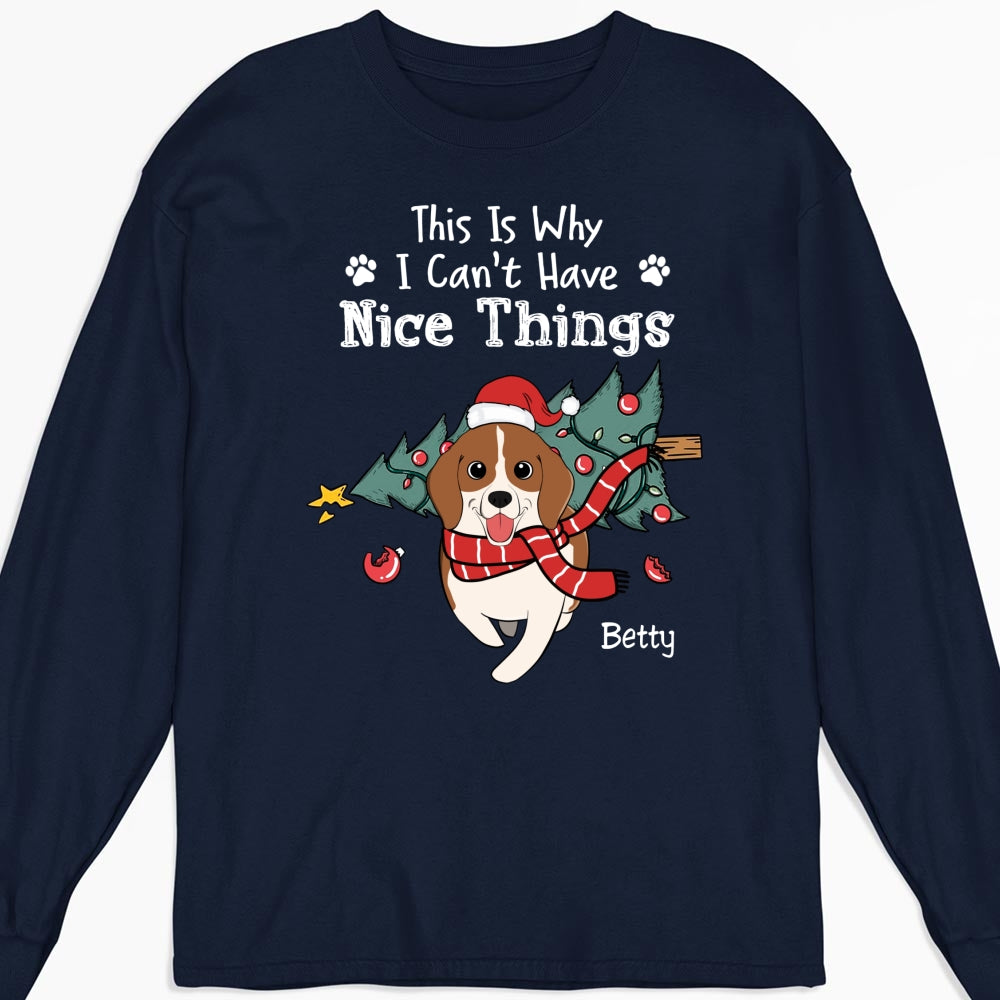 The Reason Is Here - Personalized Custom Unisex 6.0 oz Long Sleeve T-Shirt for Pet Lovers