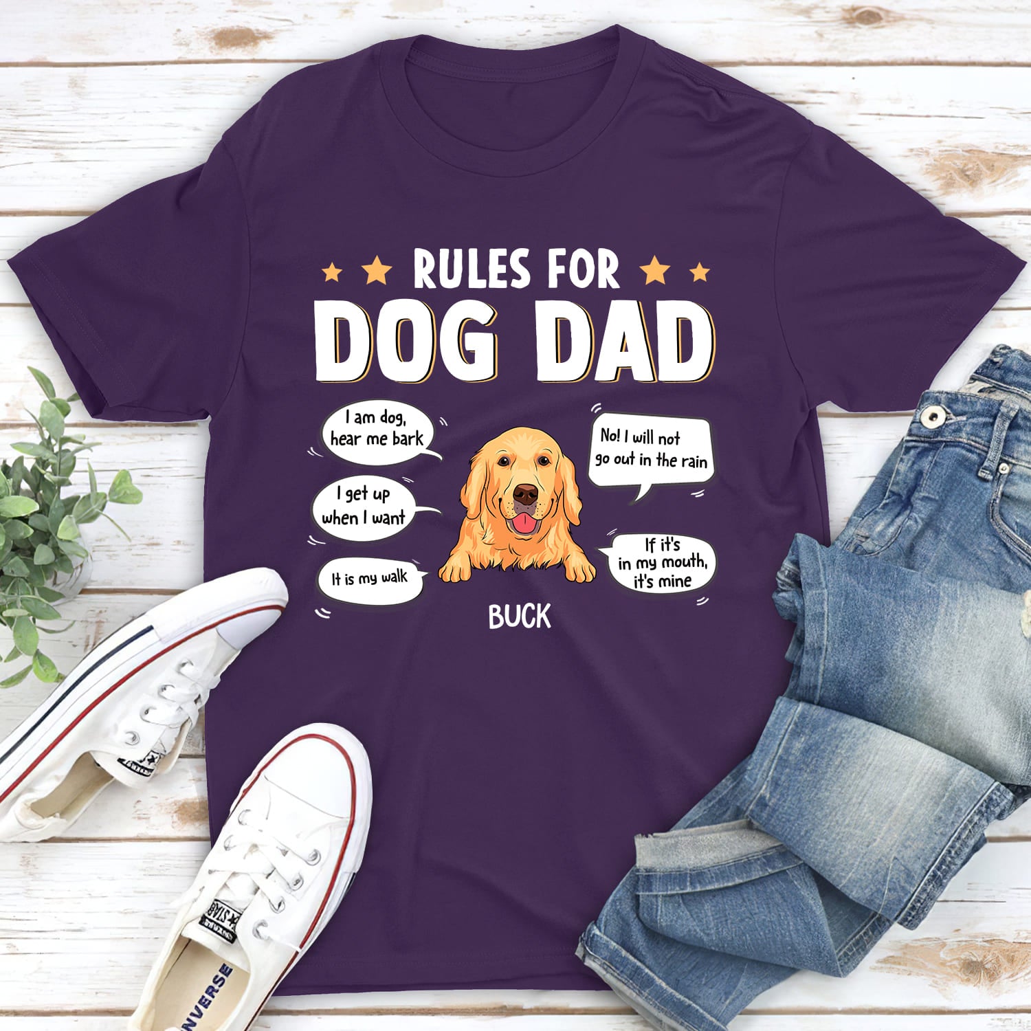 Unique Personalized Custom Unisex Rules For Dog Parent T-shirt