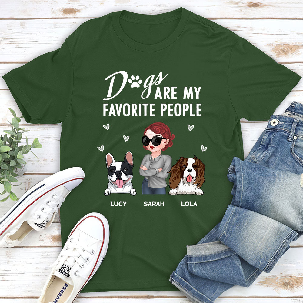 Favorite People - Personalized Custom Unisex 5.3 oz T-shirt for Pet Lovers