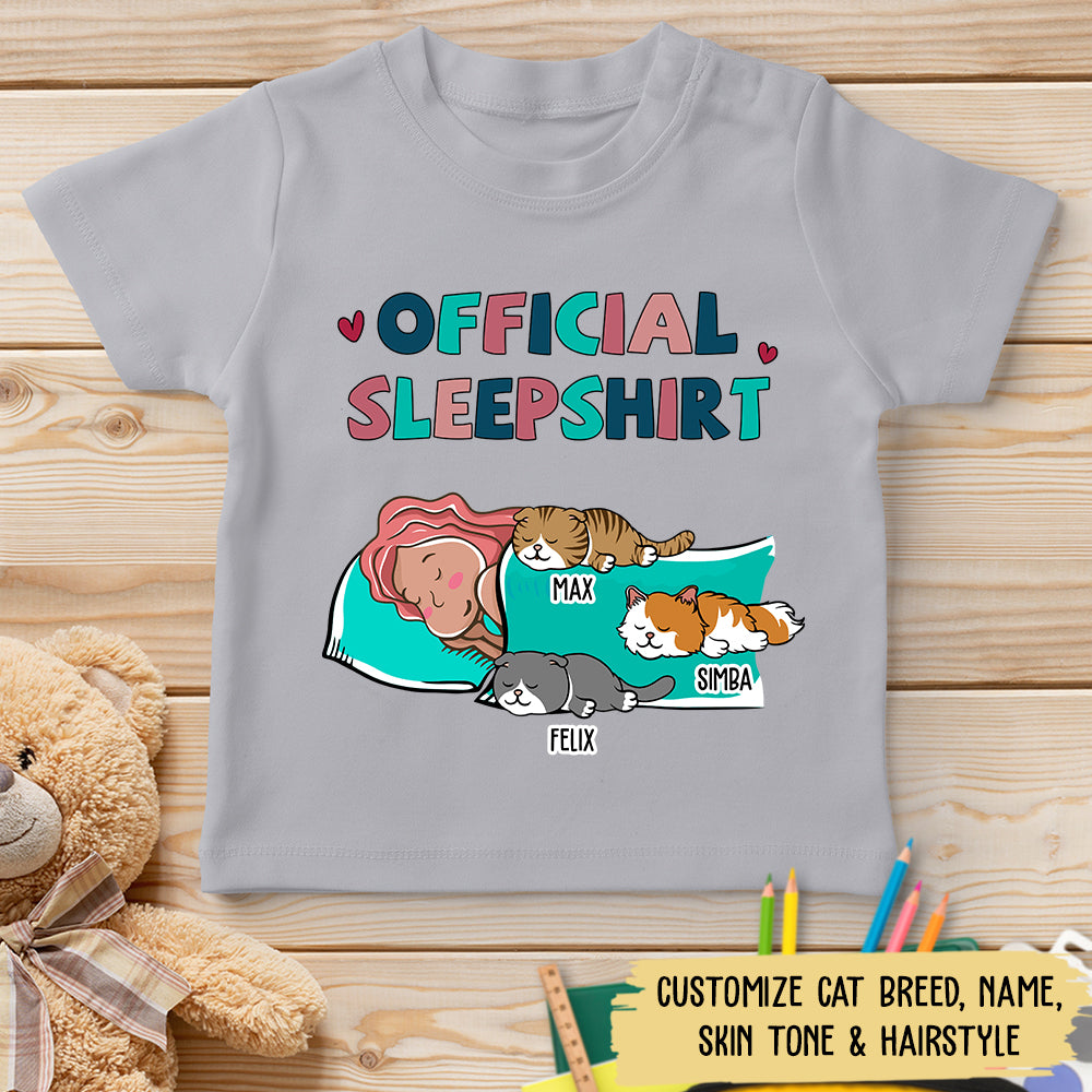 Personalized Custom Youth Cat Official Sleepshirt - Ideal Gift T-shirt