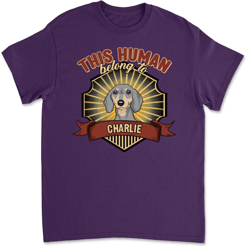 Human And Dogs - Personalized Custom Unisex 5.3 oz T-Shirt for Pet Lovers