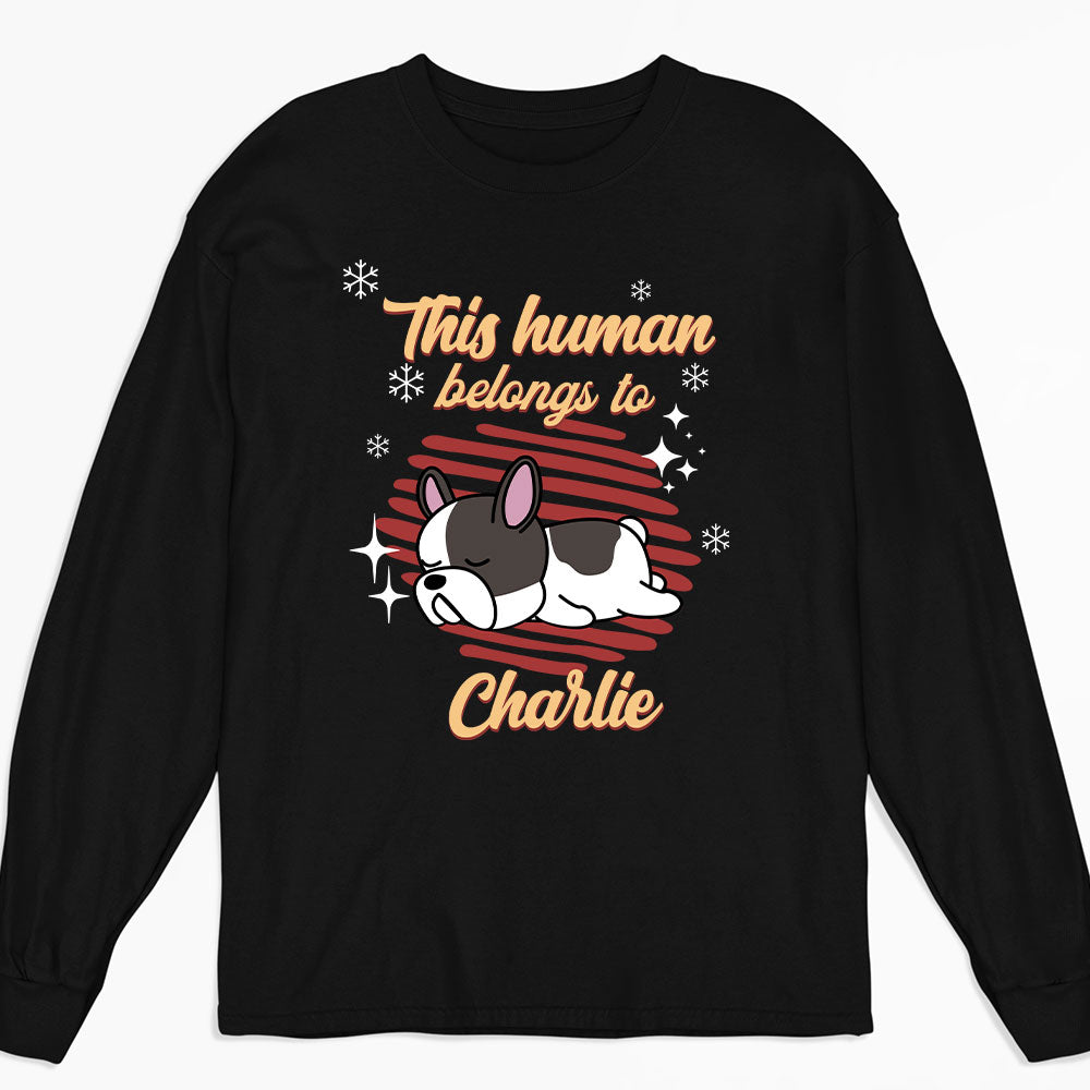 Belongs To Me - Exclusive Personalized Custom Long Sleeve Unisex T-shirt for Pet Lovers