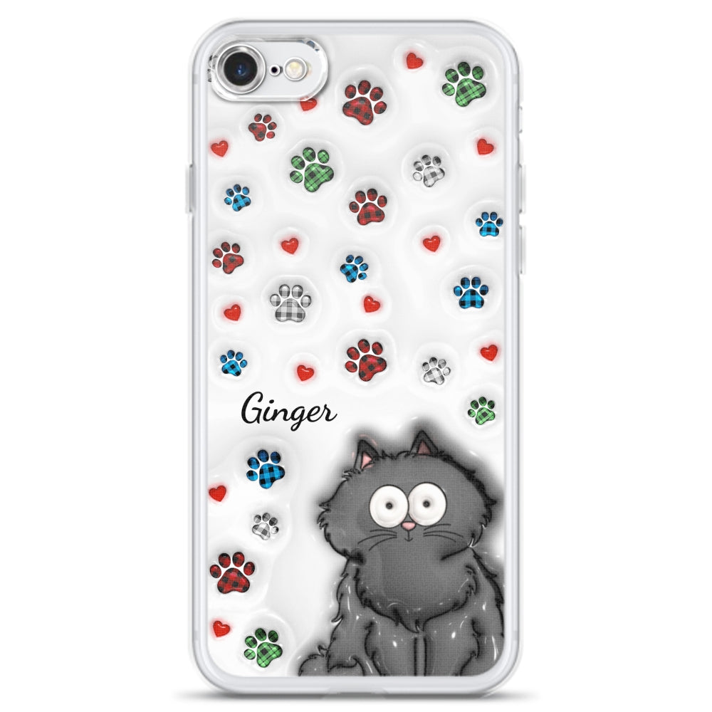 Charming Personalized Custom 3D Inflated Effect Phone Case for Lovely Cat Lovers