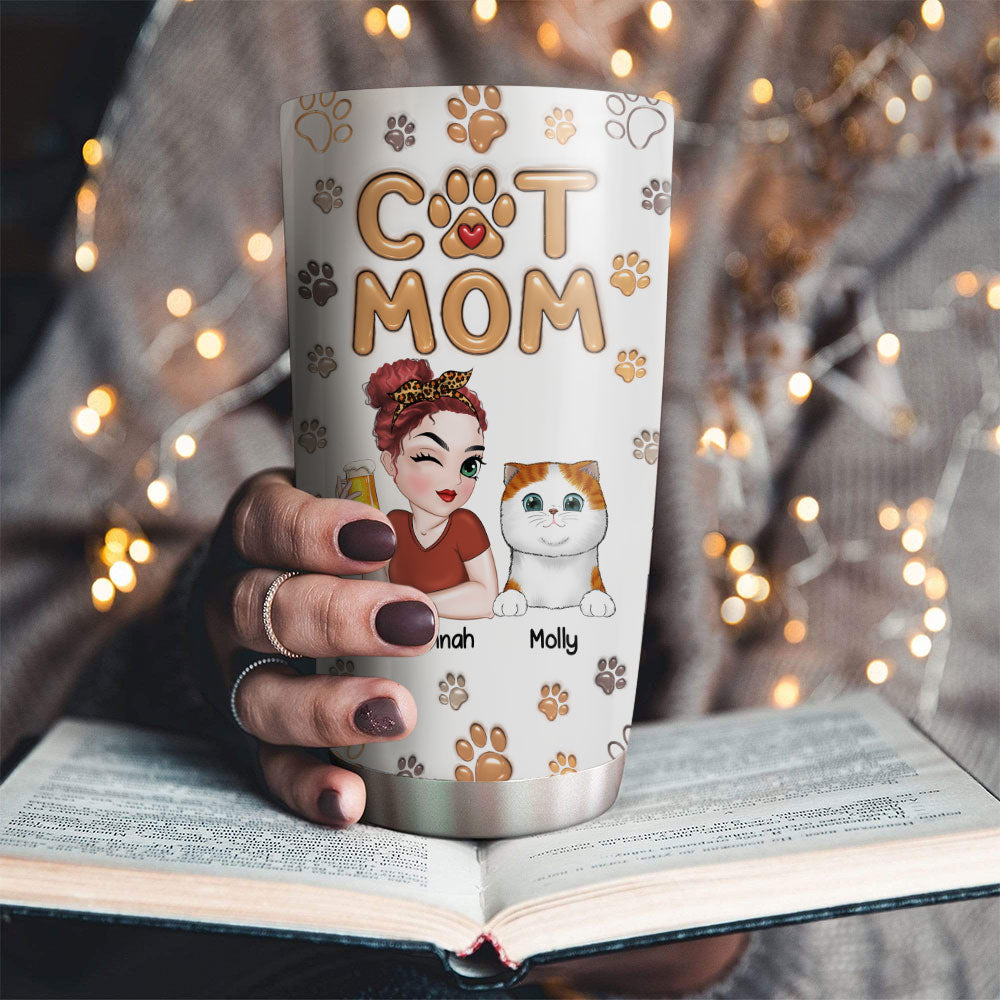 My Lovely Cats - Personalized Custom 3D Inflated Effect 20oz Stainless Steel Tumbler for All Occasions