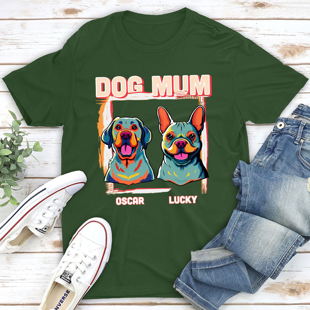 Cool Pop Art Personalized Custom Unisex T-shirt for Dads and Moms