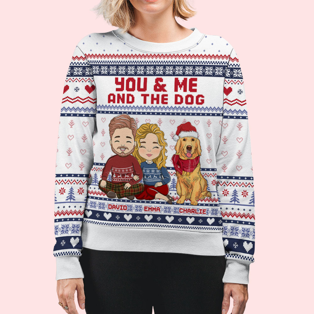 You Me And Our Dogs - Stylish Personalized Custom All-Over-Print Unisex Sweatshirt for Dog Lovers