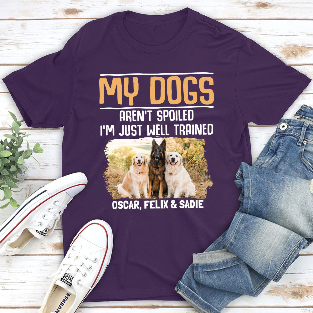 Well Trained Dogs - Stylish Personalized Custom Unisex 5.3 oz T-shirt