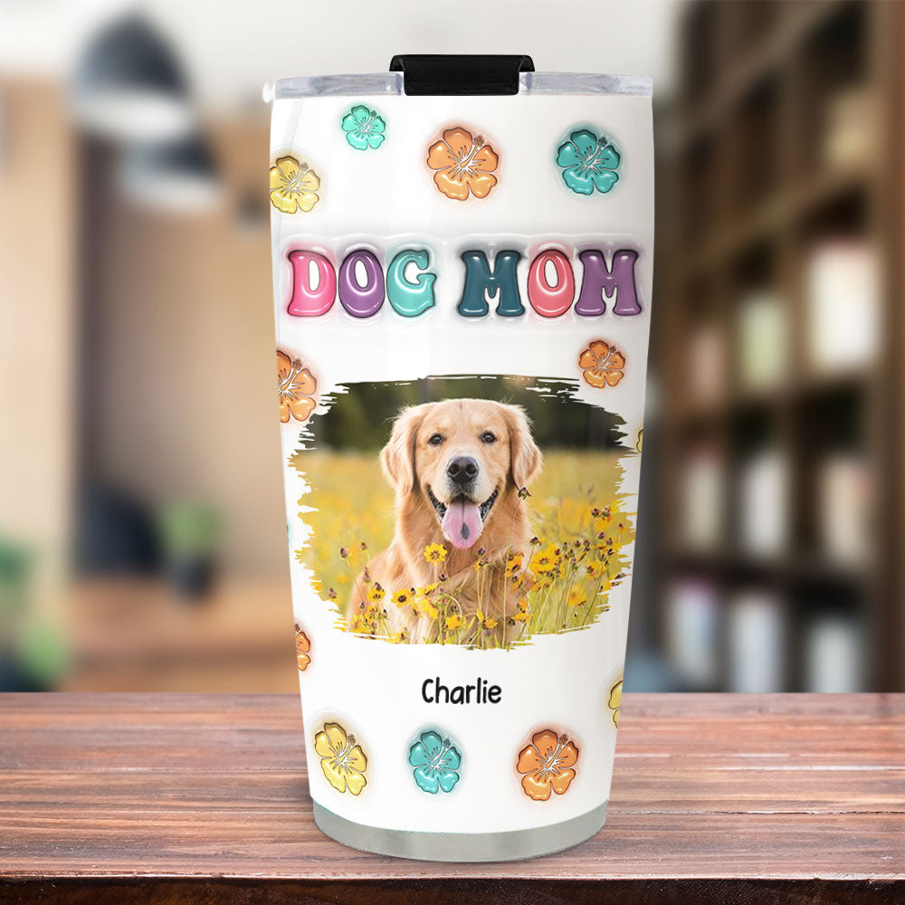 Personalized Custom 3D Inflated Effect Summer Tumbler for Dog Moms