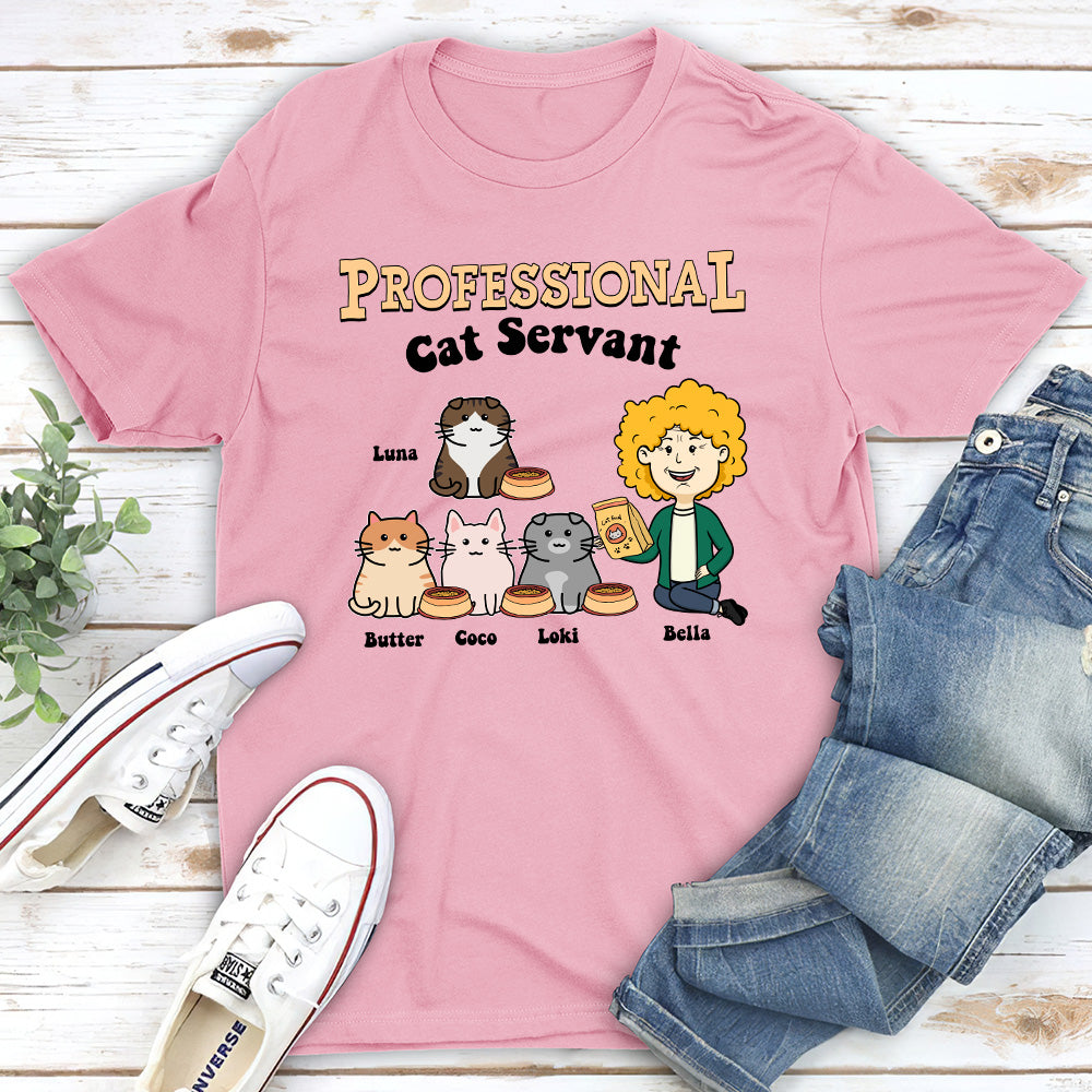 The Cat Servant - Personalized Custom Unisex 5.3 oz T-shirt for Pet Lovers
