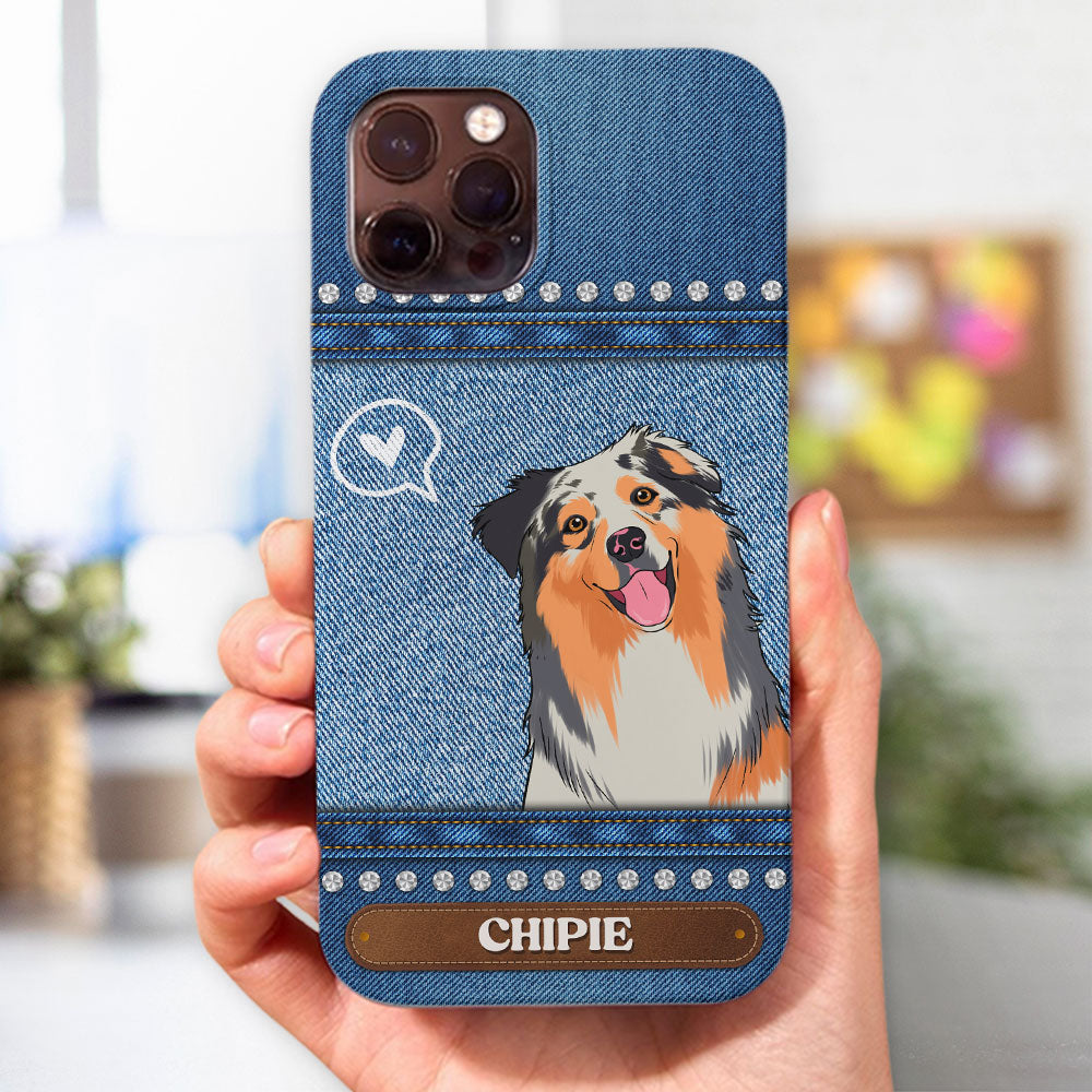 Love Dog Jean - Exquisite Personalized Custom Phone Case for Pet Lovers