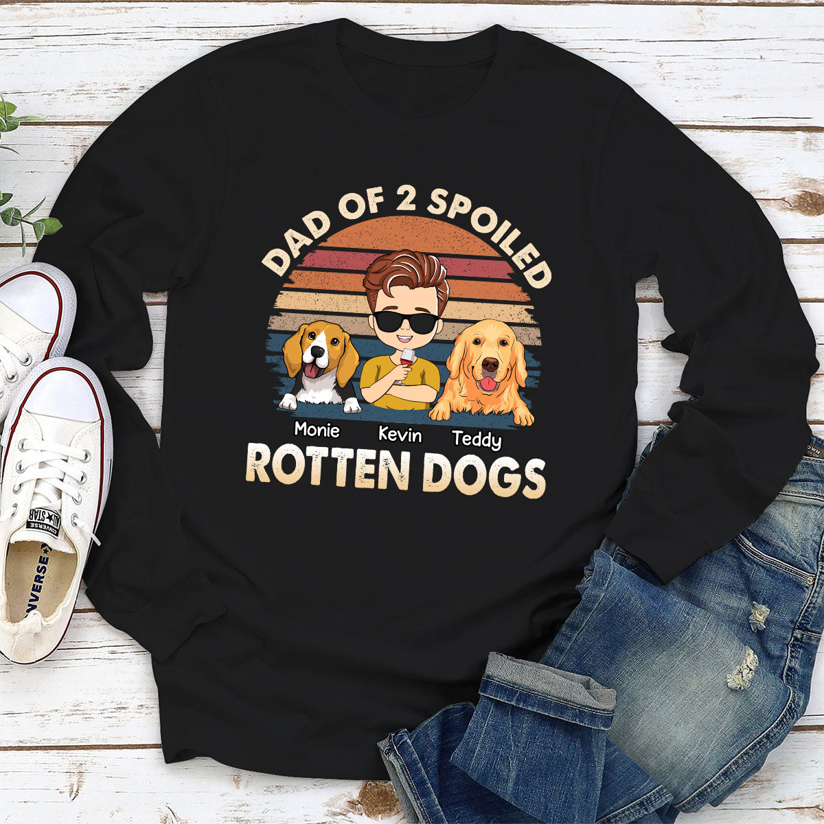 Rotten Dog Version 2 - Exclusive Personalized Custom Long Sleeve T-Shirt for Pet Lovers
